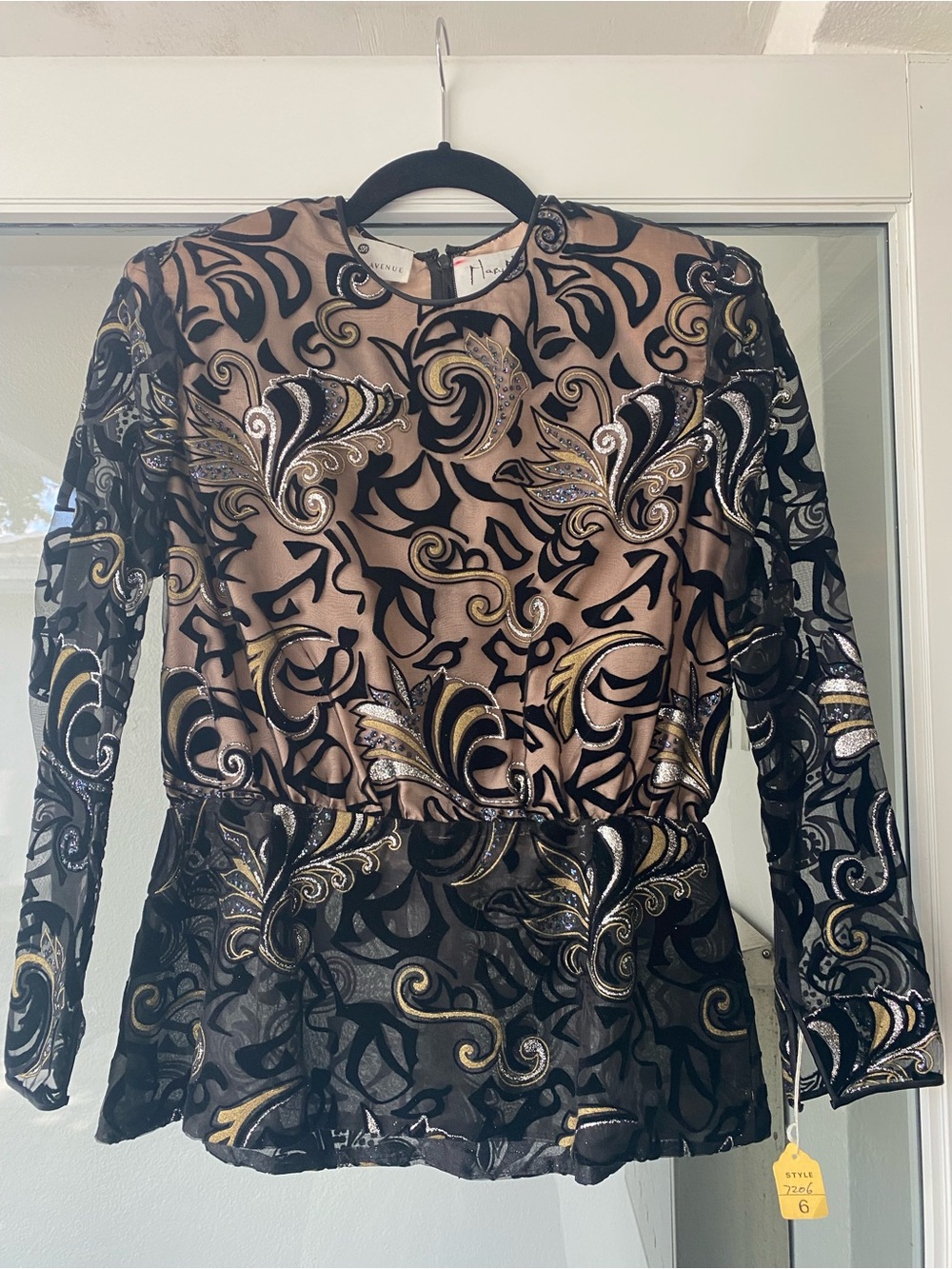 Mary McFadden Couture NWT Peplum Blouse RARE